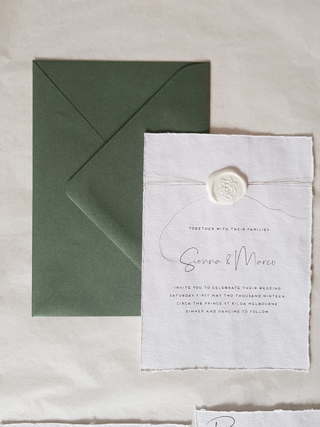 Paper and Style Co.Minimal Luxe green envelope