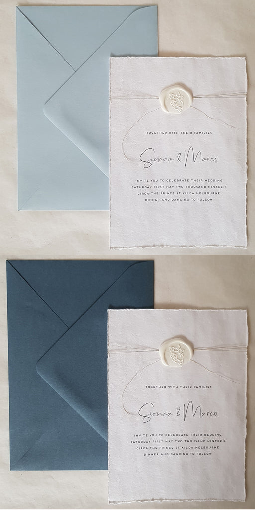 Paper and Style Co. Minimal Luxe envelopes blue
