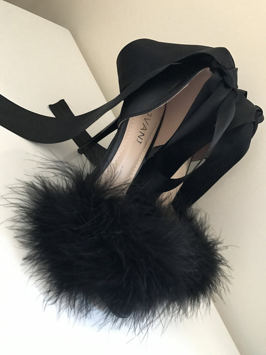 black ribbon heels