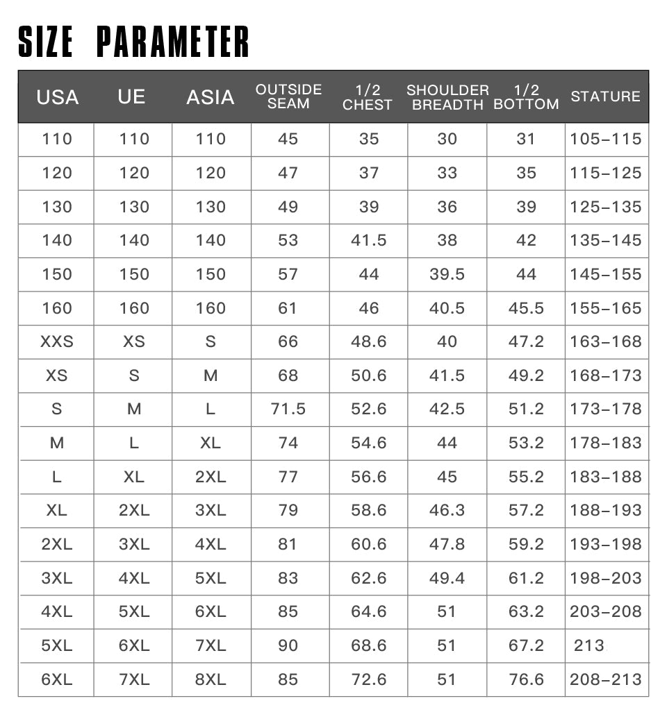 sublimation basketball jersey size chart