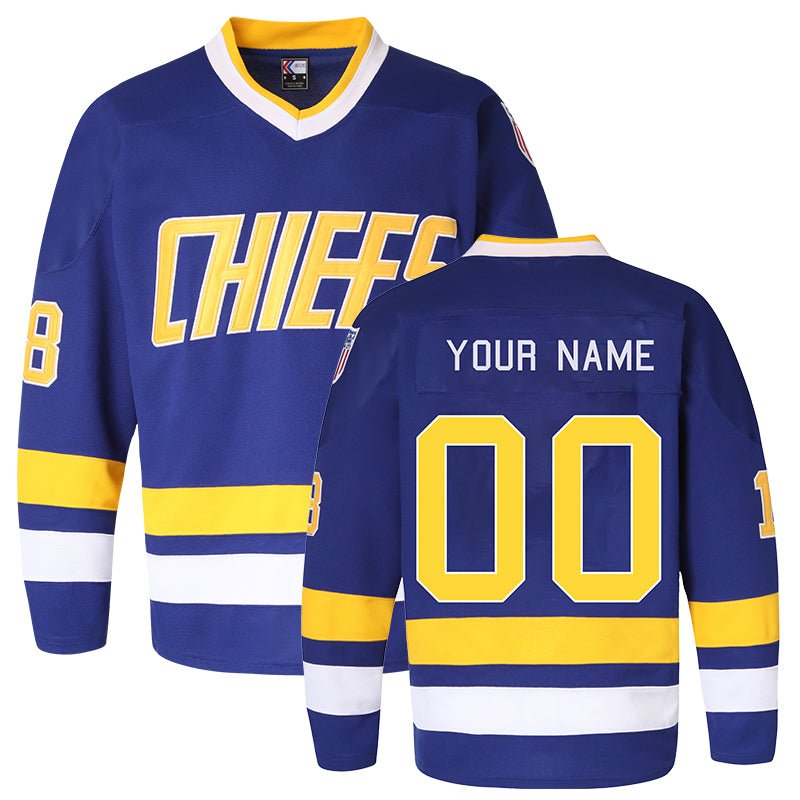 Custom Hockey Jerseys with a CHIEFS Twill Logo – Tally Hockey Jerseys