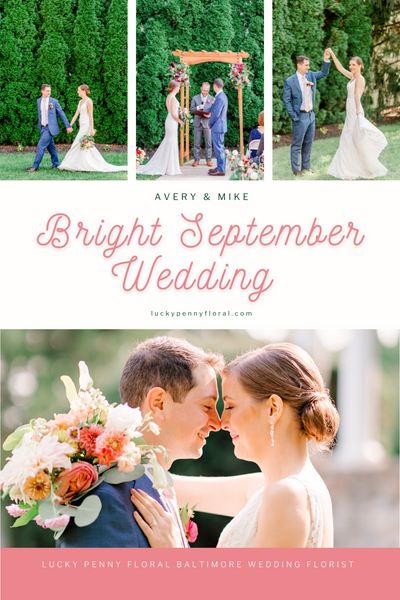 Who said September weddings have to be full-blown into a fall theme? Avery and Mike did just the opposite of the traditional September weddings as their special day was filled with bright and fresh florals, outdoor games, and a cocktail mixing at the altar!