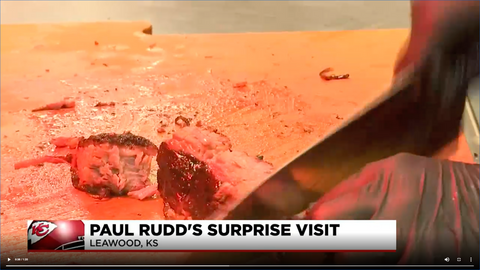 Where actor Paul Rudd eats Barbecue in Kansas City.