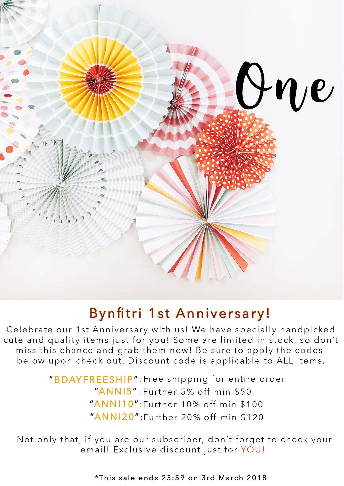 1st Anniversary Bynfitri 1st Anniversary Bynfitri
