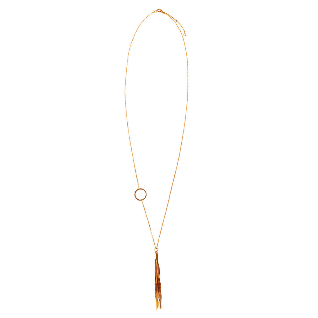 Chain Tassel Necklace - Gold Plated – Rubyteva Design