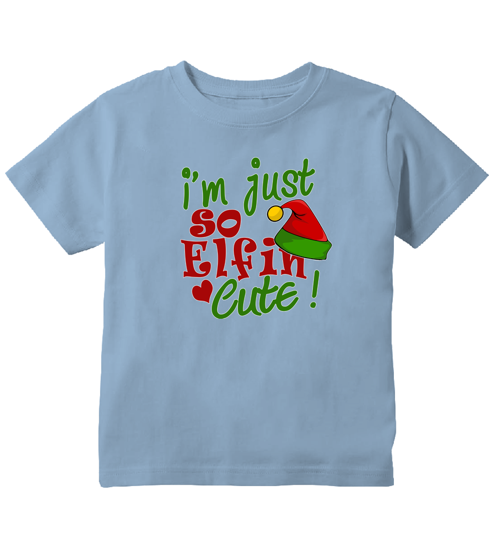 I M Just So Elfin Cute Christmas Toddler T Shirt Mini Sloth