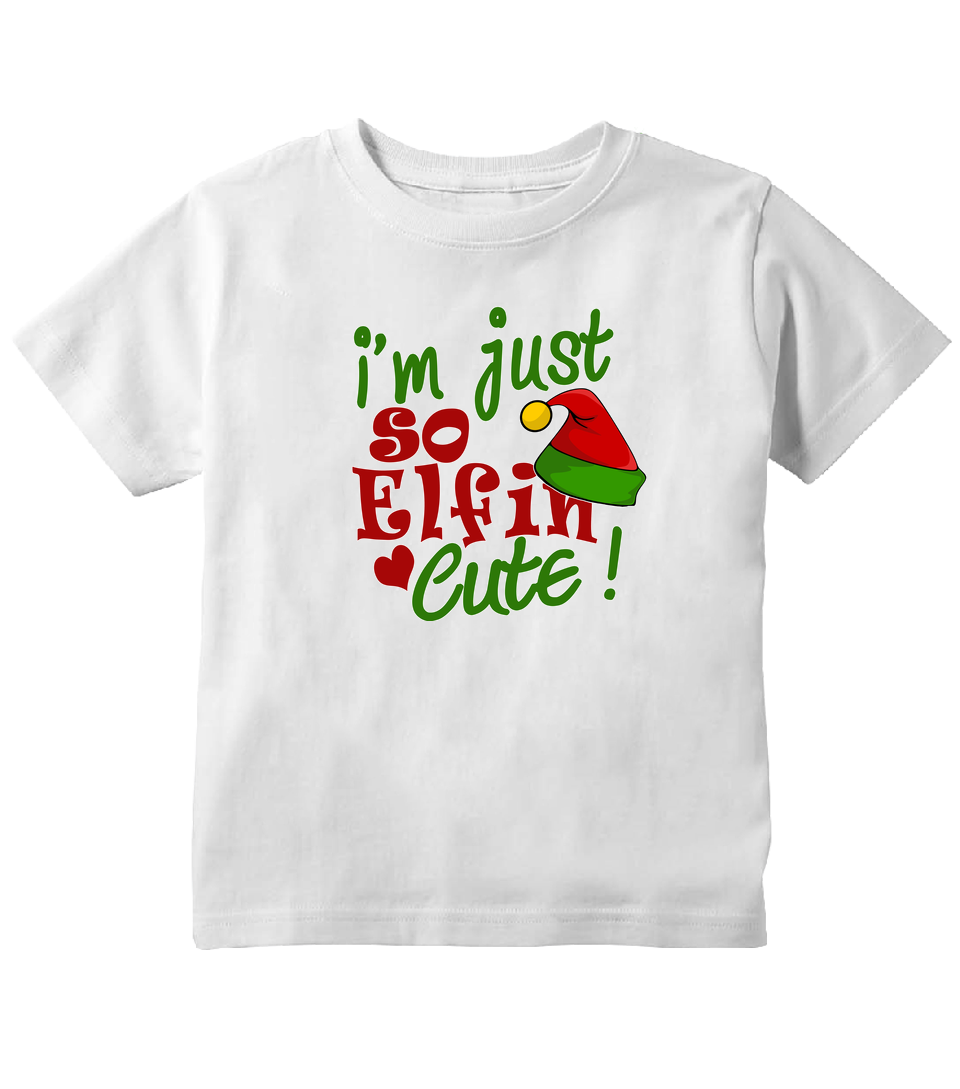 I M Just So Elfin Cute Christmas Toddler T Shirt Mini Sloth