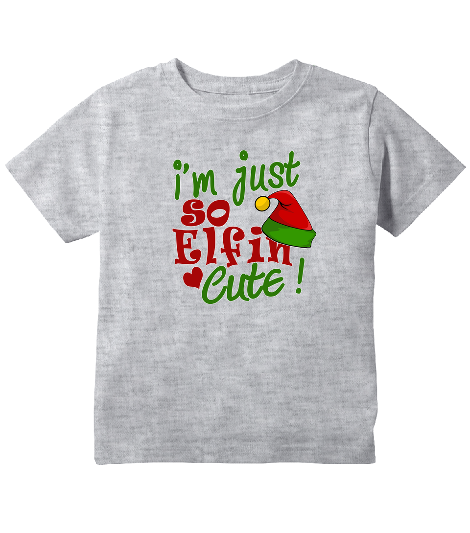 I M Just So Elfin Cute Christmas Toddler T Shirt Mini Sloth