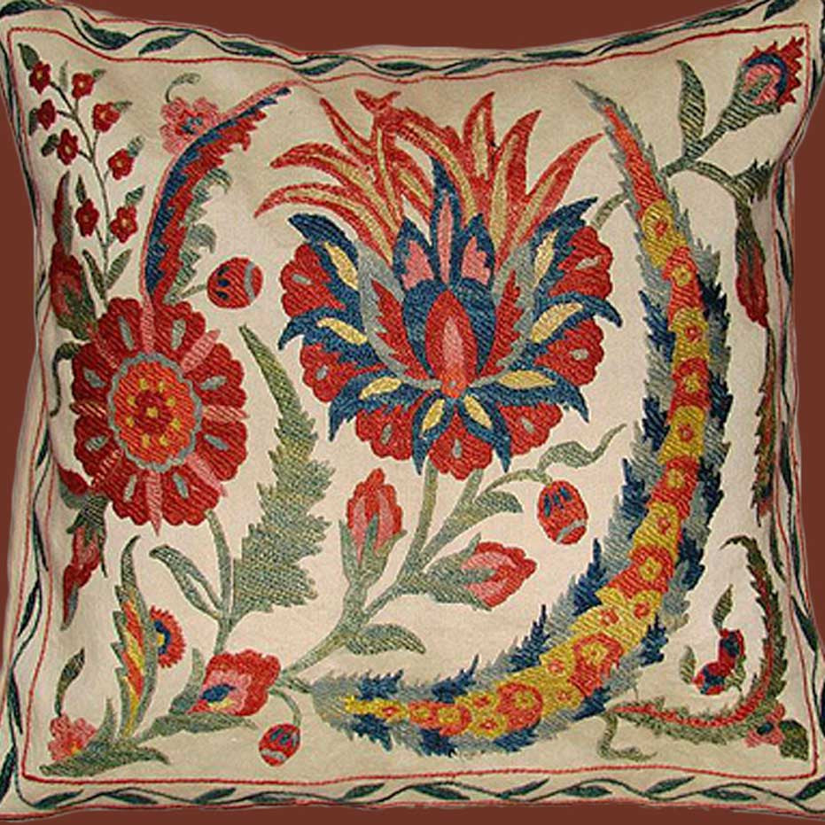 Embroidered Suzani Cushion Pillow Cover 