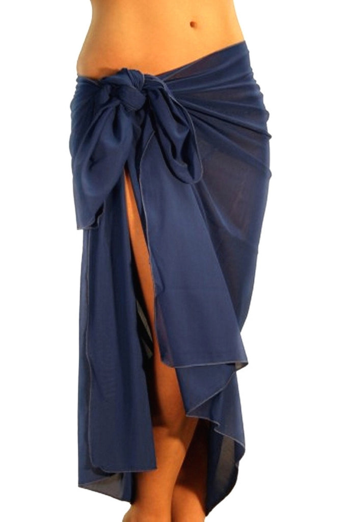 Royal Blue Swimsuit Tan Through Pareo BW0650 | Lifestyles Direct
