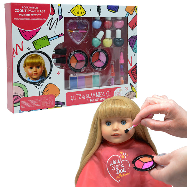 Washable Makeup set for Dolls and Kids - pretend play Cosmetic Set 