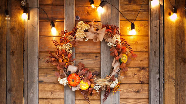 homemade autumn wreath