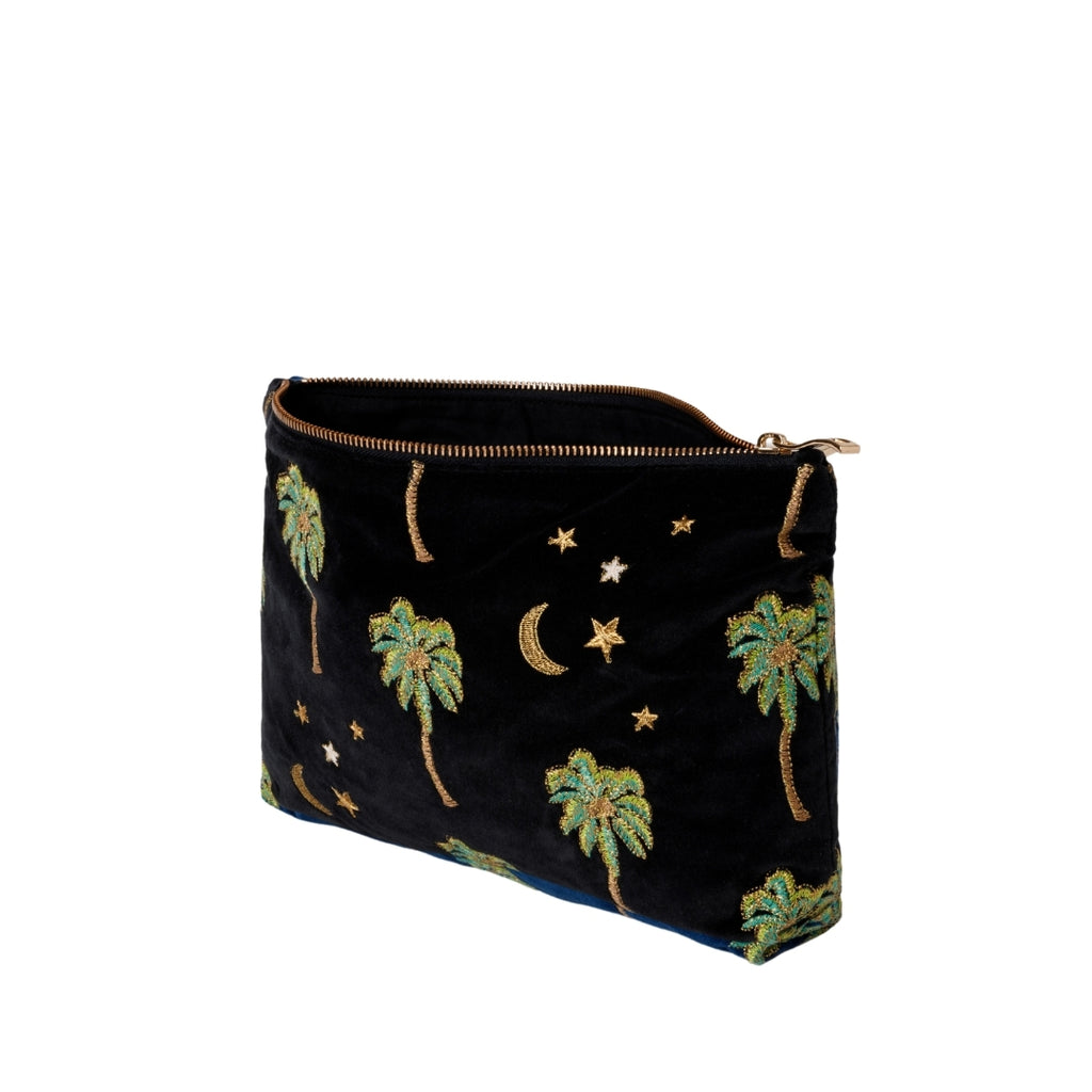 Elizabeth Scarlett Midnight Palm Everyday Pouch - Charcoal – Sand & Salt