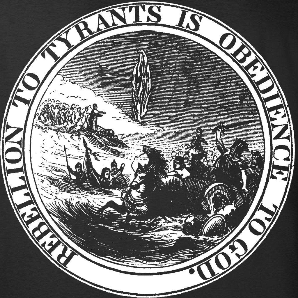 Black - Rebellion to Tyrants is Obedience to God T-Shirt - Gadsden and  Culpeper