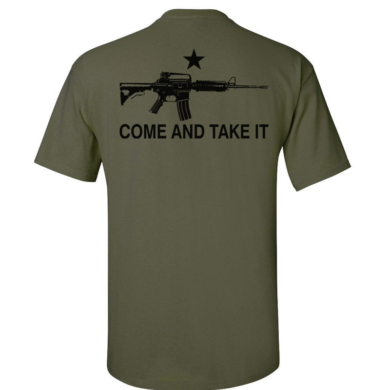 Olive Drab Assault Rifle Come and Take It T-Shirt - Gadsden and Culpeper