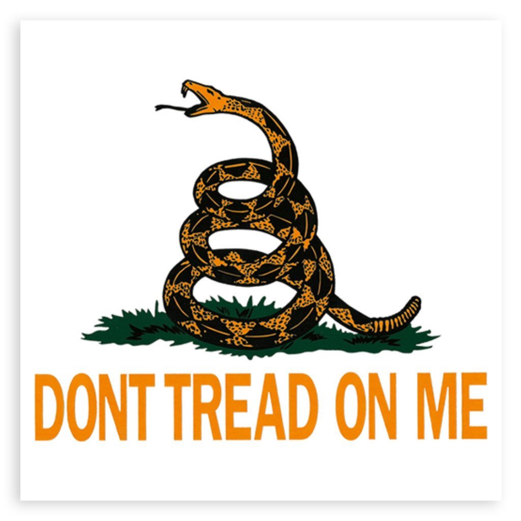 Extra Large 8 X 10 Vinyl Dont Tread On Me Decal Gadsden And Culpeper