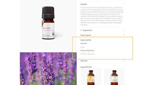 essential oil safety information on aromatic international's website