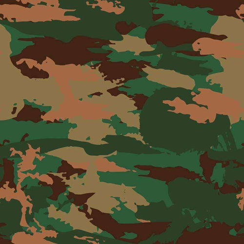 Printed HTV Woodland Camo Print 12 x 15 Sheet