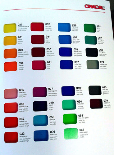 oracal 651 color chart matte