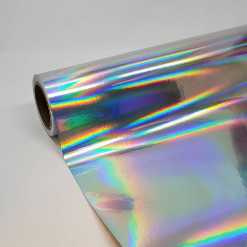 Gloss Holographic Silver Vinyl