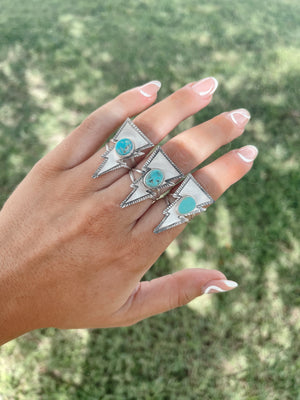 The Lightning Ring – Turquoise & Teepees