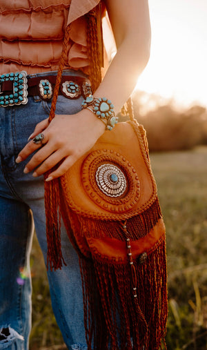 handmade leather purse