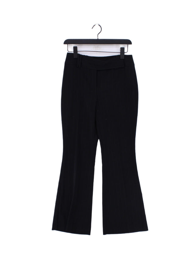 Next Women's Suit Trousers UK 6 Black Polyester with Cotton
