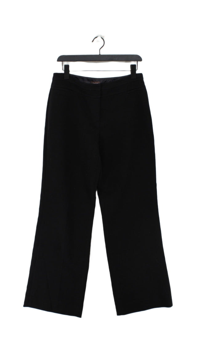 Phase Eight Women's Suit Trousers UK 12 Black Polyester with Elastane, Viscose