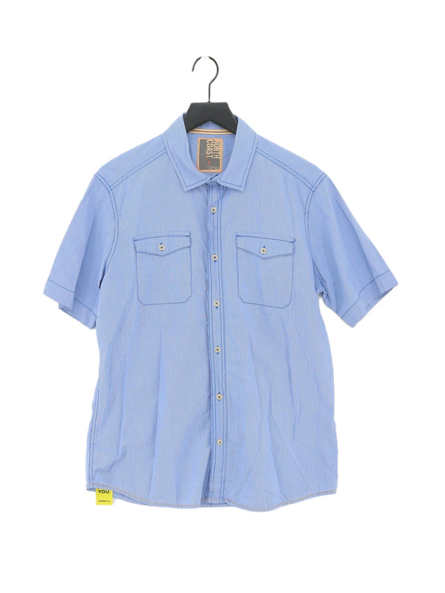 North Coast Men's Shirt L Blue 100% Cotton