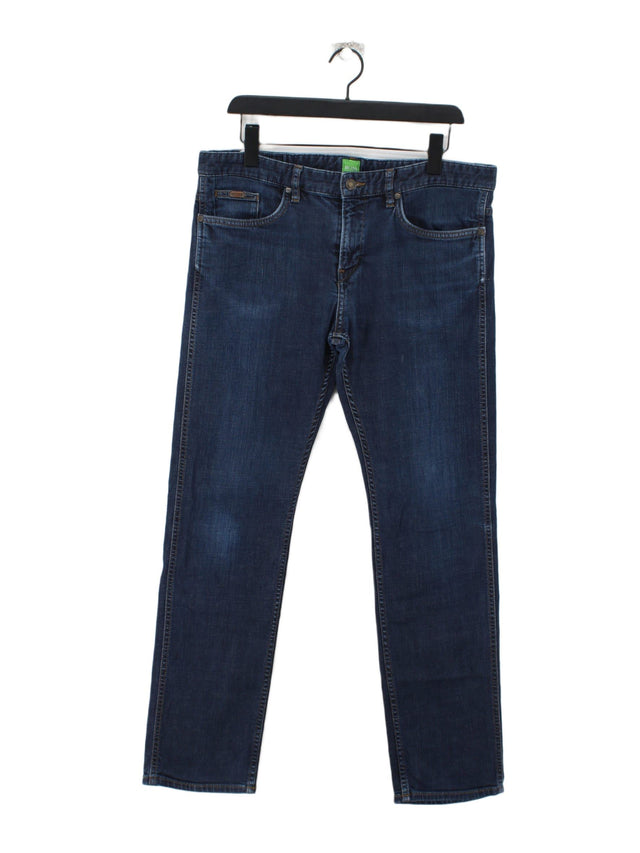 Boss Men's Jeans W 36 in Blue Cotton with Elastane