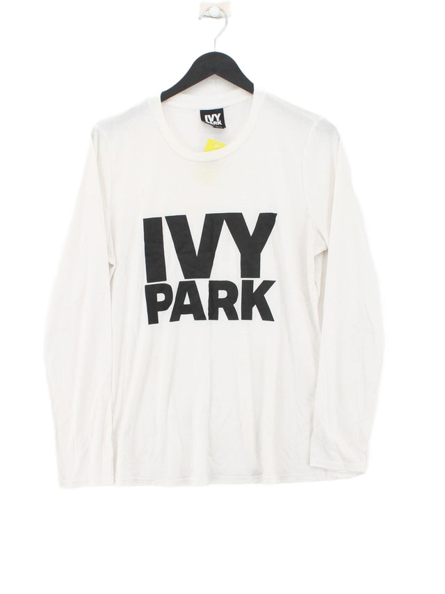 Ivy Park Women's T-Shirt L White Viscose with Polyester