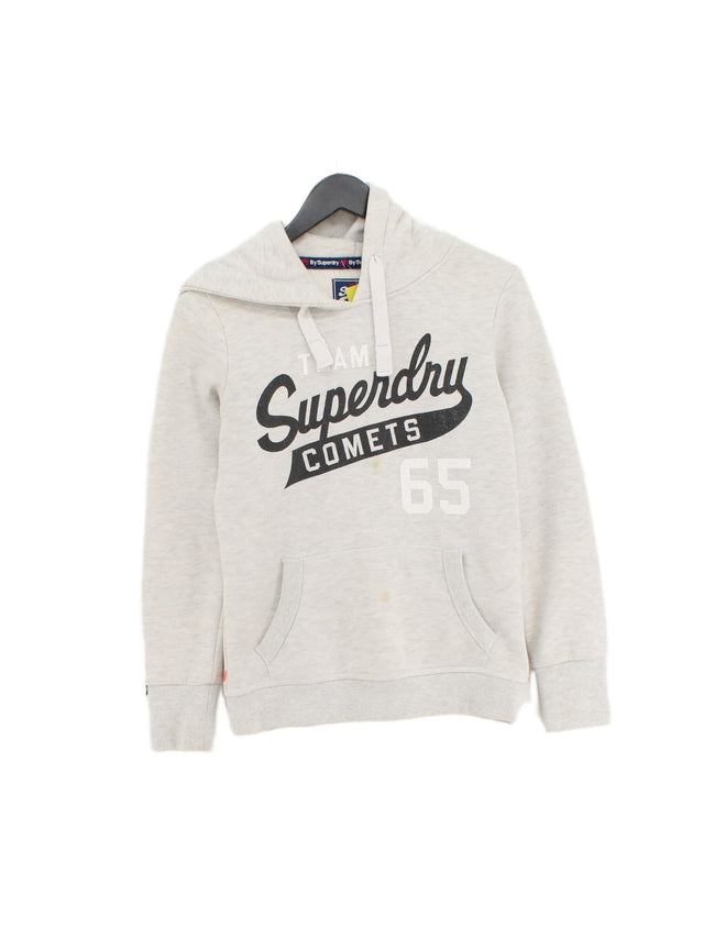 Superdry Men's Hoodie S Grey Cotton with Polyester