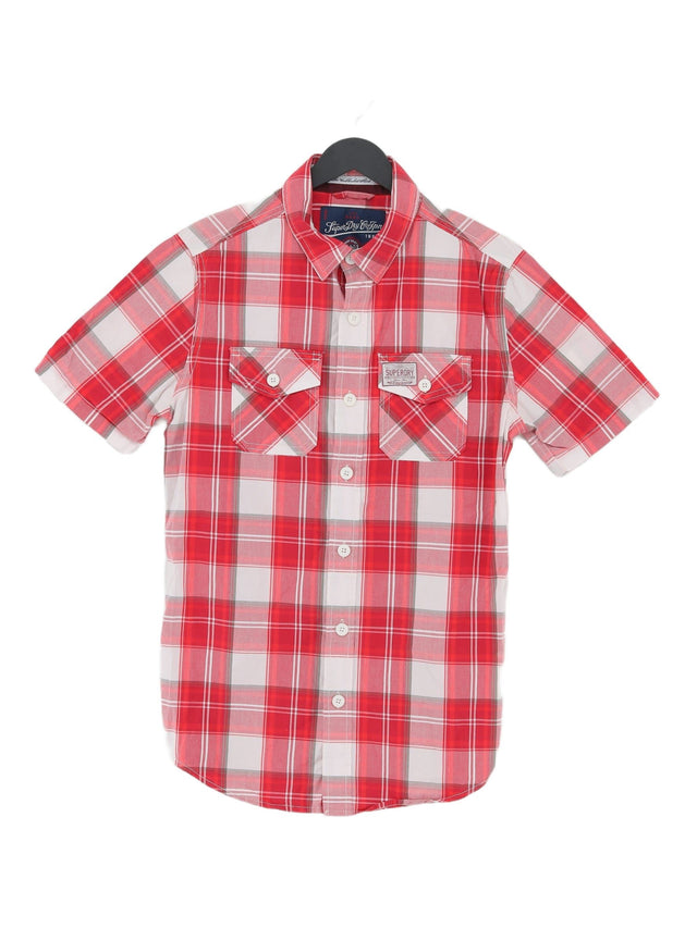 Superdry Men's Shirt S Red 100% Cotton