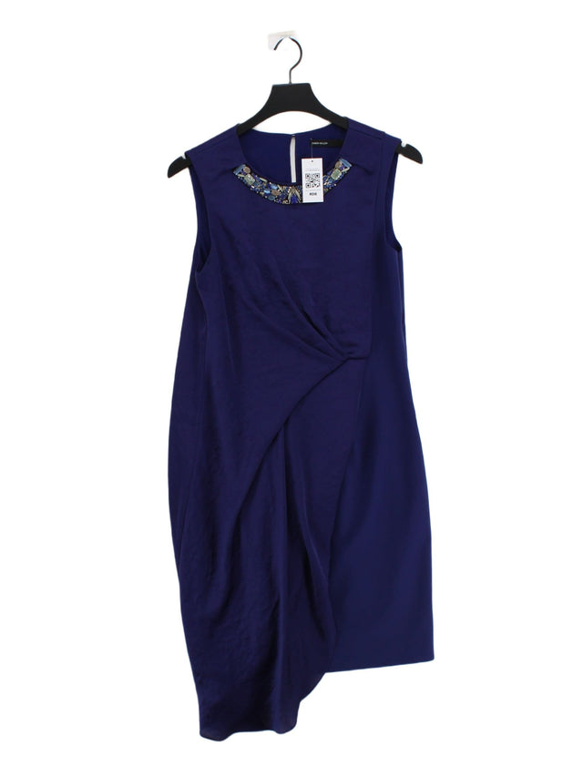 Karen Millen Women's Midi Dress UK 12 Blue 100% Other