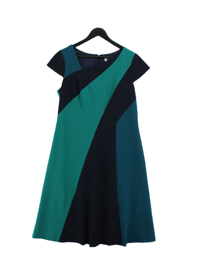Studio 8 Women's Midi Dress UK 14 Blue Polyester with Elastane