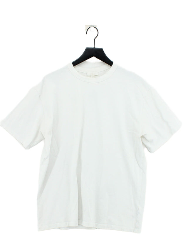COS Men's T-Shirt M White 100% Cotton