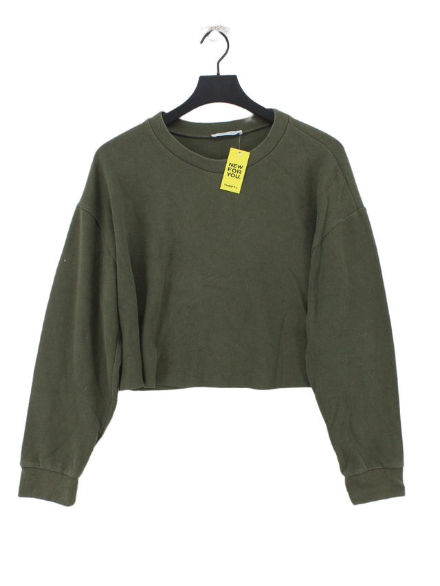 Zara Women's Top L Green Cotton with Polyester