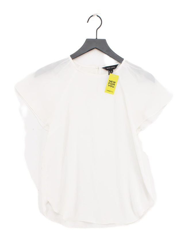 New Look Women's Blouse UK 8 White 100% Other