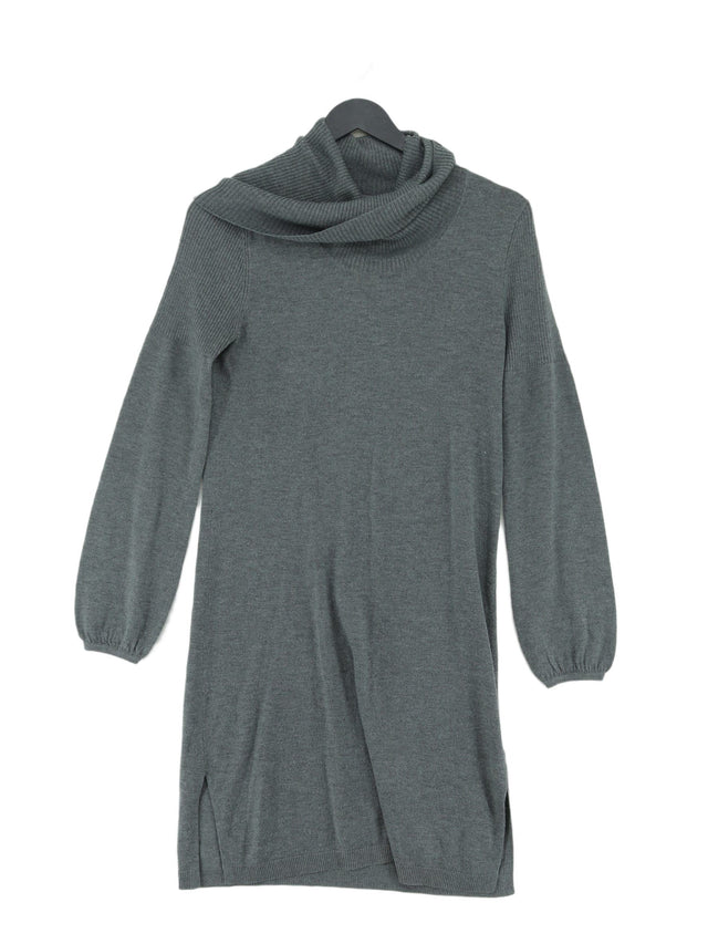 Oasis Women's Midi Dress S Grey Polyester with Acrylic, Polyamide