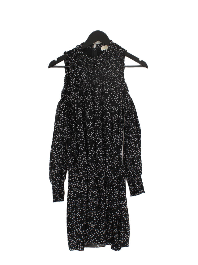 Michael Kors Women's Midi Dress XS Black 100% Polyester