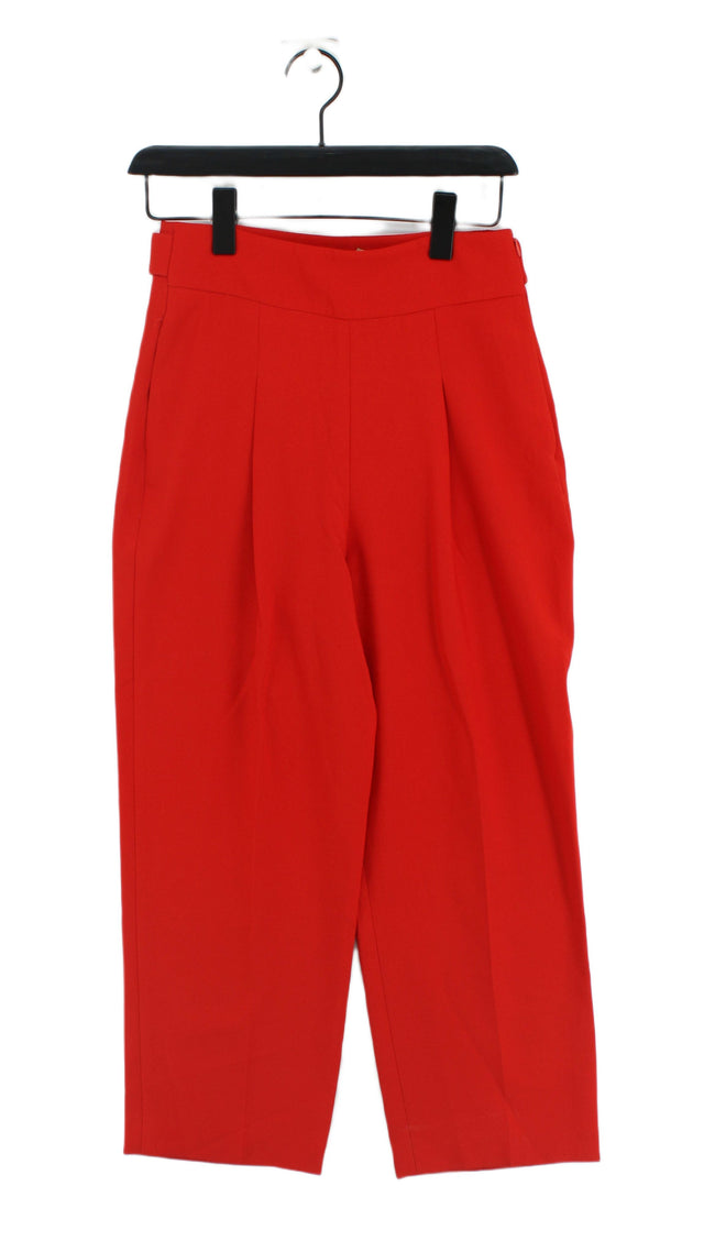 Zara Basic Women's Trousers XS Red Polyester with Elastane