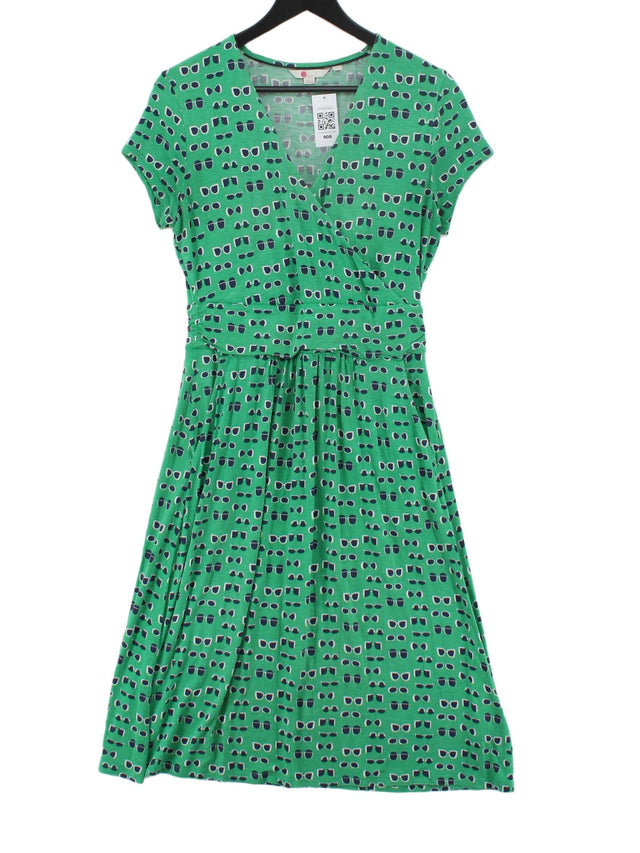 Boden Women's Midi Dress UK 12 Green Viscose with Elastane