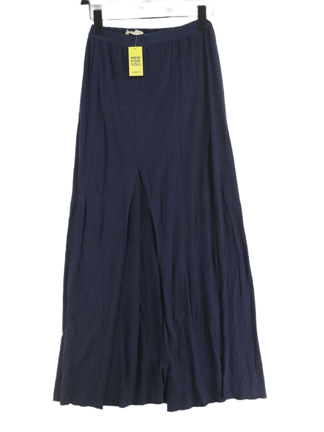 Hollister Women's Maxi Skirt S Blue Cotton with Lyocell Modal