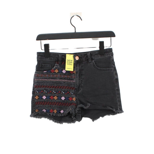 Topshop Women's Shorts W 26 in Black 100% Cotton