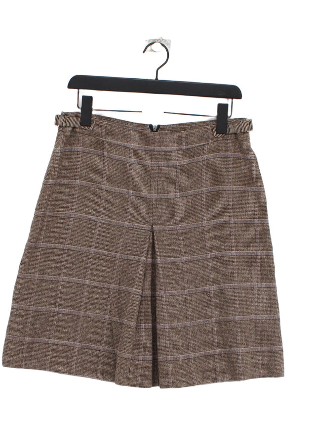 Joseph Women's Midi Skirt M Brown Wool with Elastane, Polyamide