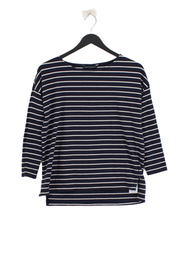 French Connection Women's Top XS Blue Cotton with Elastane