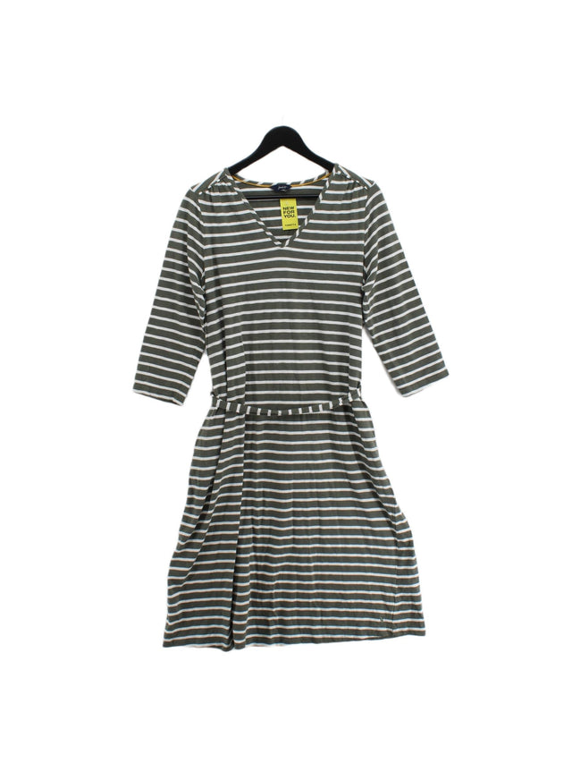 Joules Women's Midi Dress UK 16 Green 100% Cotton