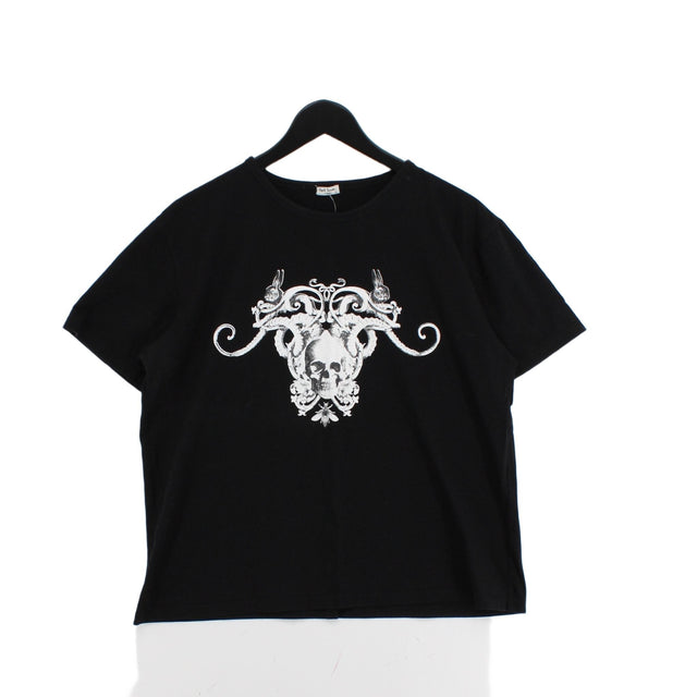 Paul Smith Women's T-Shirt L Black 100% Cotton