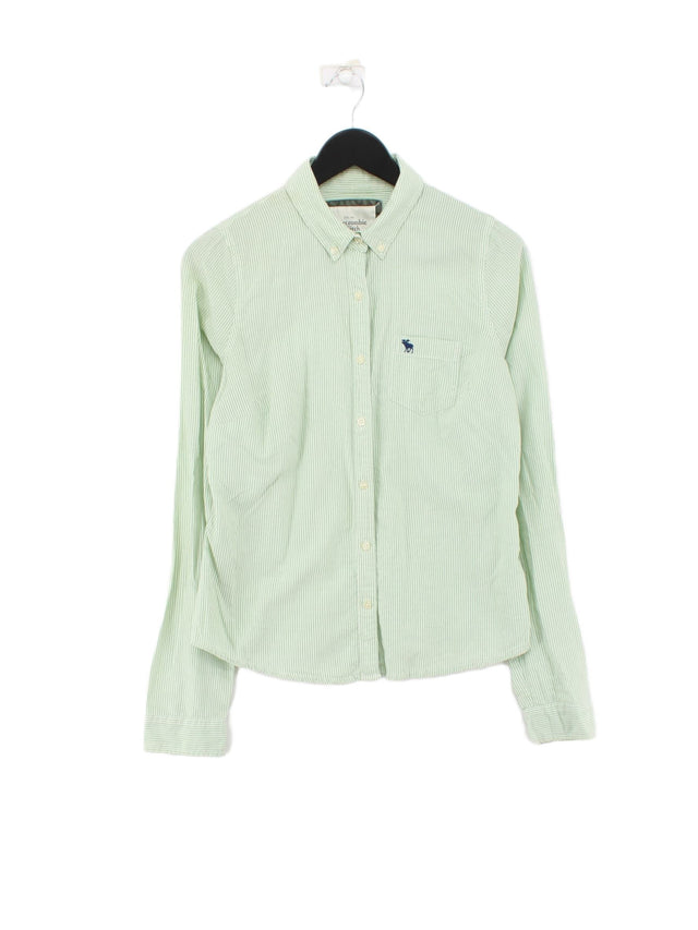 Abercrombie & Fitch Women's Shirt L Green 100% Cotton