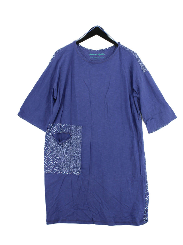 Gudrun Sjöden Women's Midi Dress L Blue 100% Cotton